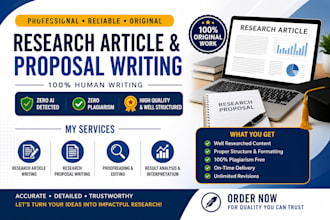 write and proofread research article with result analysis