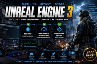develop fix unreal engine3 ue3 game udk blueprint multiplayer singleplayer game