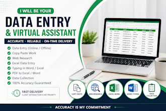 do accurate data entry  copy paste  and web research
