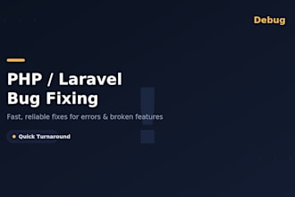 fix bugs and errors in your PHP laravel project