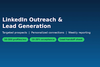 do linkedin outreach and lead generation for your b2b business