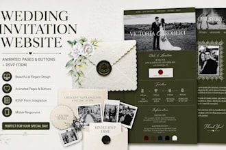 build a beautiful wedding website, rsvp, photo gallery and invitation page
