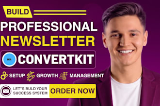 setup convertkit newsletter kit landing page convertkit email sequence expert