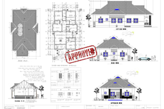create city permit drawing for house permit plans approval in autocad
