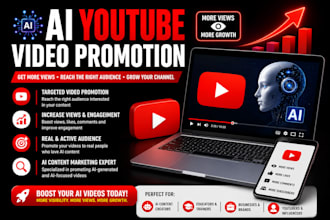 promote your ai youtube video ,ai content, video promotion
