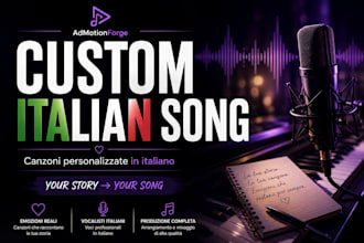 create a personalized italian song for birthday wedding or anniversary