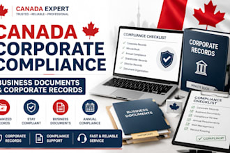 prepare canada corporate compliance documents and records