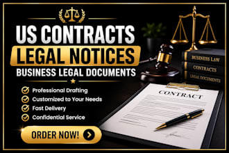 draft US contracts legal notices and business legal documents