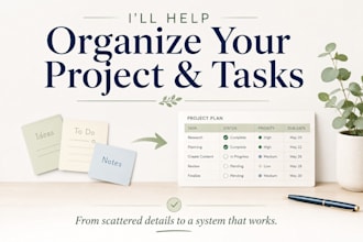 help organize your project and tasks