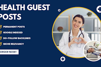 publish SEO health guest post with dofollow links