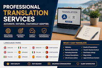 translate your content, available in five languages