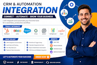 hubspot zoho automation salesforce close jobber gohighlevel zapier integration