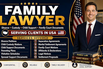 draft uncontested divorce petitions, settlement agreements, and parenting plans