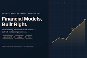 build financial models and excel analysis for banking