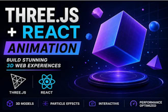 develop high performance 3d website with threejs, r3f and webgl animations