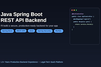 build a java spring boot rest API backend for your web app