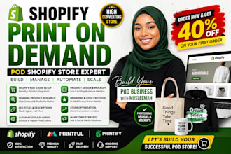 10,000 print on demand pod shopify manager pod store shopify design printify