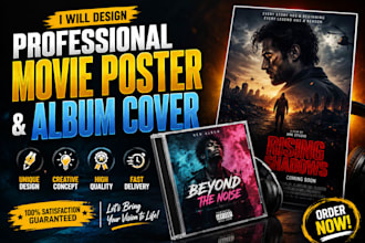 make professional movie poster and album cover