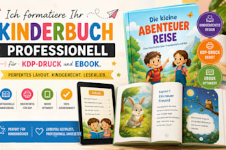ich formatiere ihr kinderbuch professionell für KDP druck und ebook