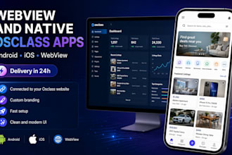 build a native ios, android and webview app for your osclass website in 24 hours