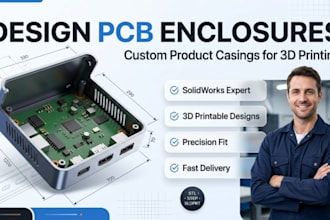 design pcb enclosure or product casing for 3d printing using solidworks