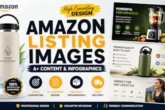 design professional amazon listing images and a plus content