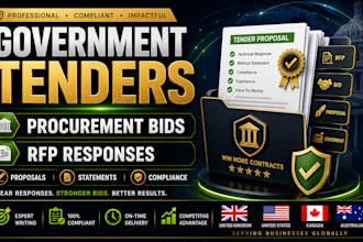 write government tenders procurement bids rfp responses proposals and statements