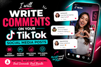 write comments on your tiktok social media posts write comments on your tiktok
