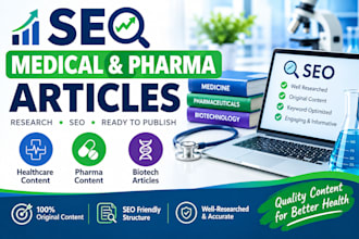 write SEO medical pharmaceutical and biotech articles for your website