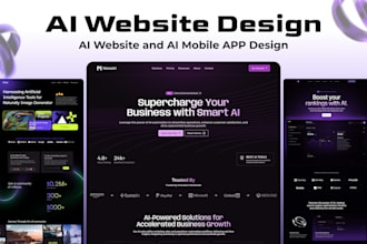 design ai app UI, ai website design, chatbot UI, ai saas dashboard