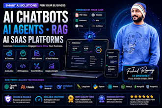 build custom ai chatbot, ai agent, rag chatbot and ai saas platform