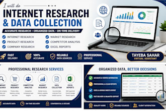 do professional internet research and data collection