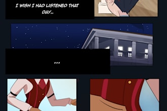 draw a comic page in hazbin hotel style