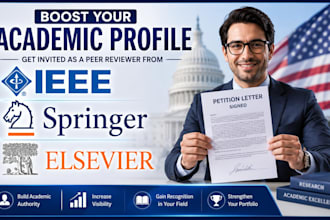 help apply as peer reviewer in ieee springer eslevier for eb1a eb1 visa