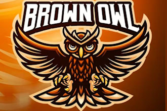 design awesome style with owl unique style mascot logo design