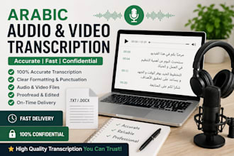 transcribe arabic audio and video accurately