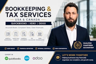 do bookkeeping quickbooks xero and US canada tax preparation