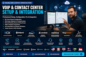 setup or fix volp 3cx dialpad ai five9 zendesk nextiva sip trunk ivr ringcentral