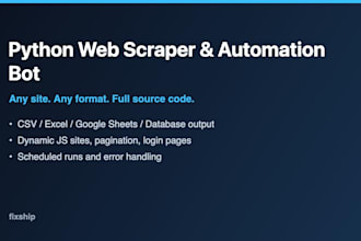build a python web scraper or automation bot