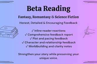 beta read your fiction manuscript