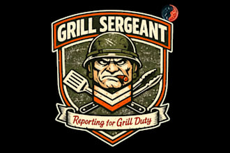 design awesome unique barbecue e sport mascot logo