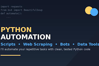 build python automation scripts and webscrappers for you