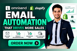 omnisend shopify email automation welcome flow product recommendation emails