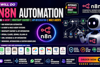 do n8n automation n8n ai agent n8n whatsapp chatbot API integration multi agents