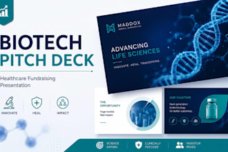 biotech pitch deck, healthcare fundraising presentation