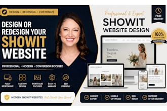 design or redesign showit website, portfolio and customize showit template