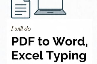 do accurate data entry pdf to word and excel typing