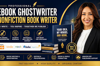 be your christian ebook ghostwriter, self help ebook writer, nonfiction ebook