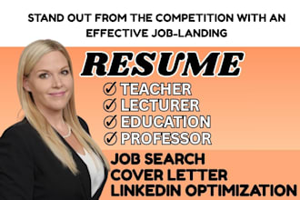 do teacher lecturer academic professor resume to institutional standards