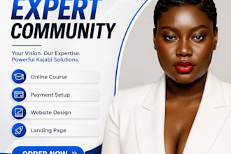 design kajabi website, online course, and email automation
